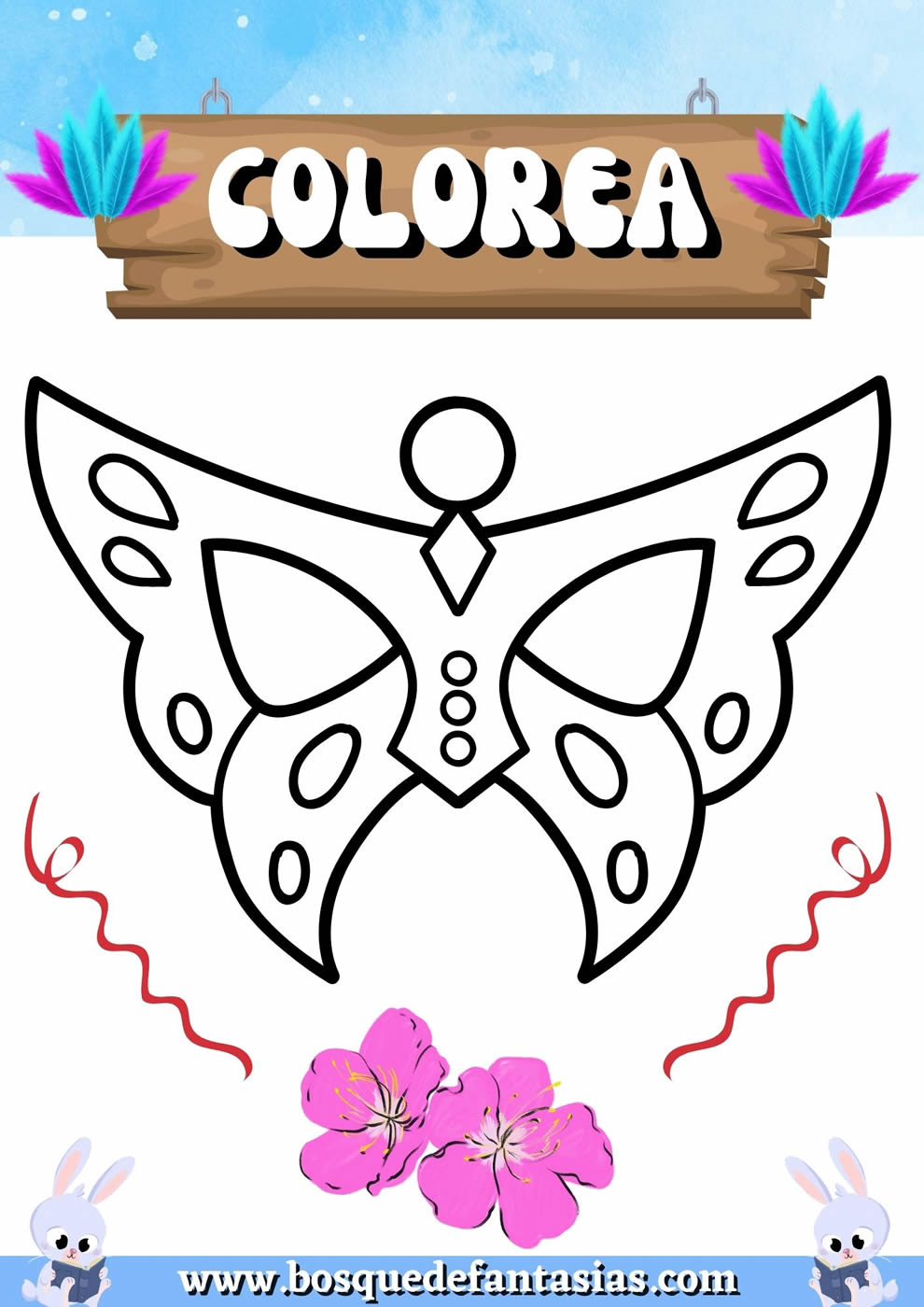 dibujo antifaz carnaval​