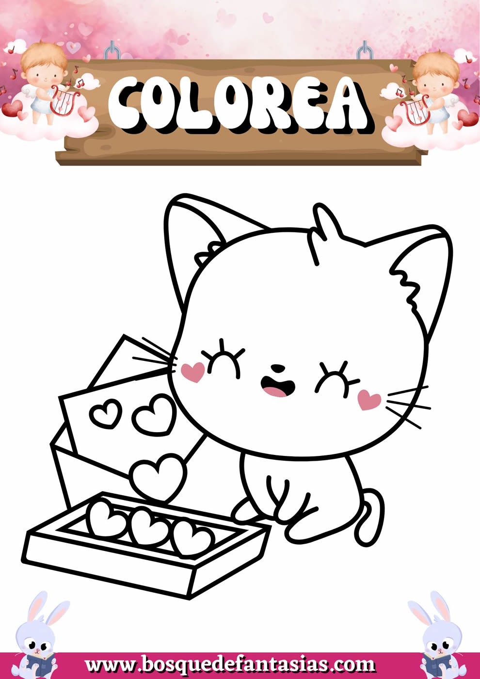 dibujo san Valentín para colorear